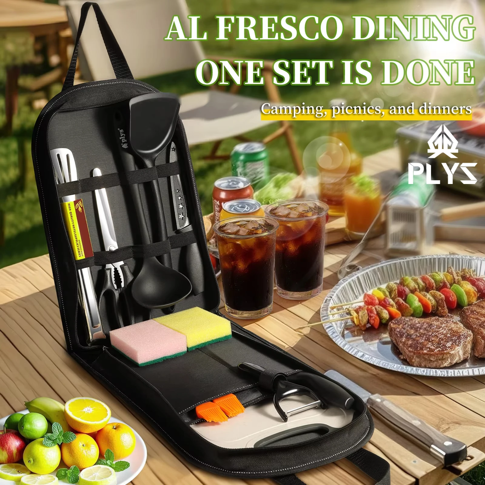 Camping Cooking And Dining Set - Utensílios portáteis ao ar livre conjunto