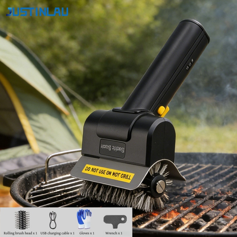 Camping Cooking Device - Escova Elétrica JUSTINLAU para Churrasqueira, Escova