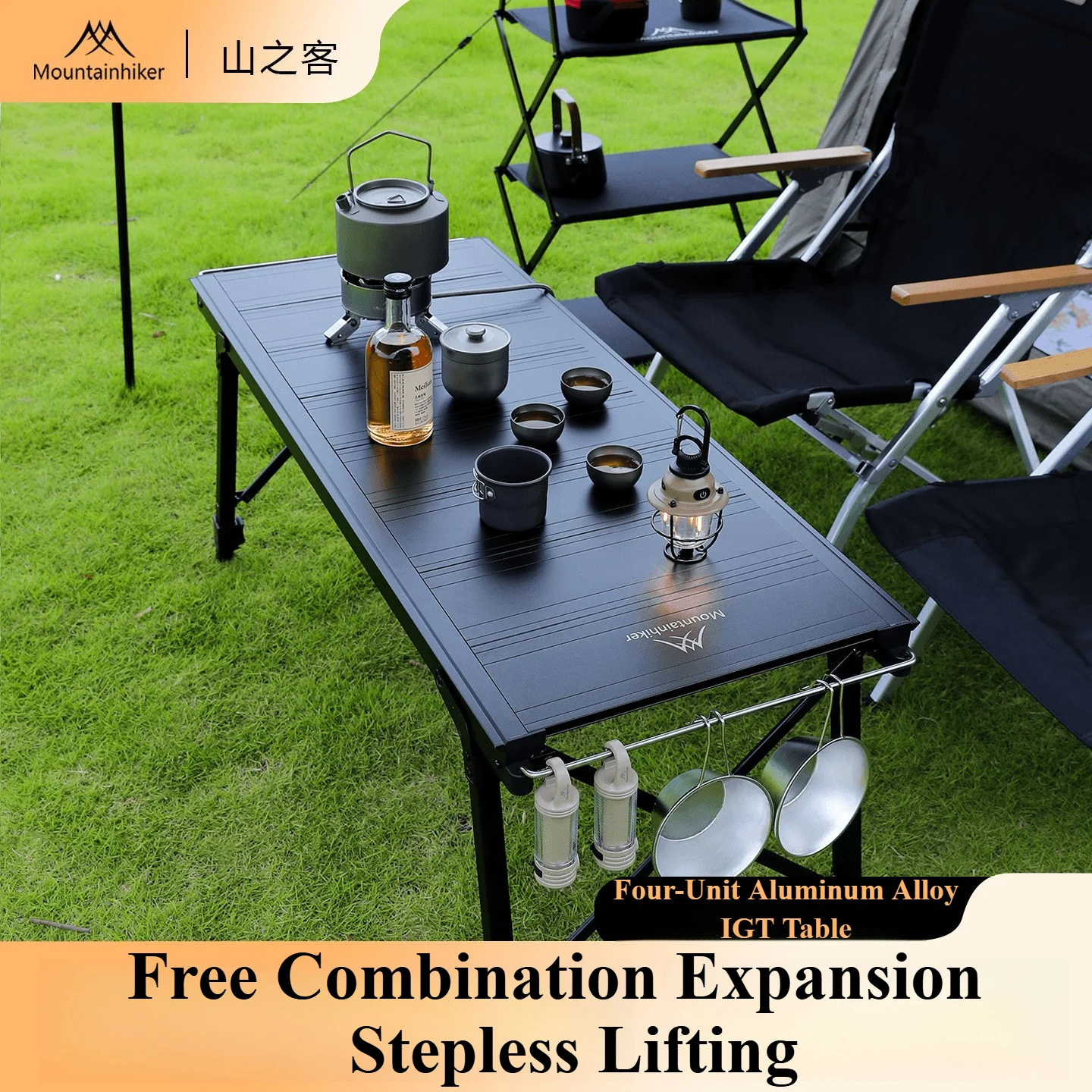 Camping Cooking Device - Mountainhiker acampamento dobrável elevador removível multi