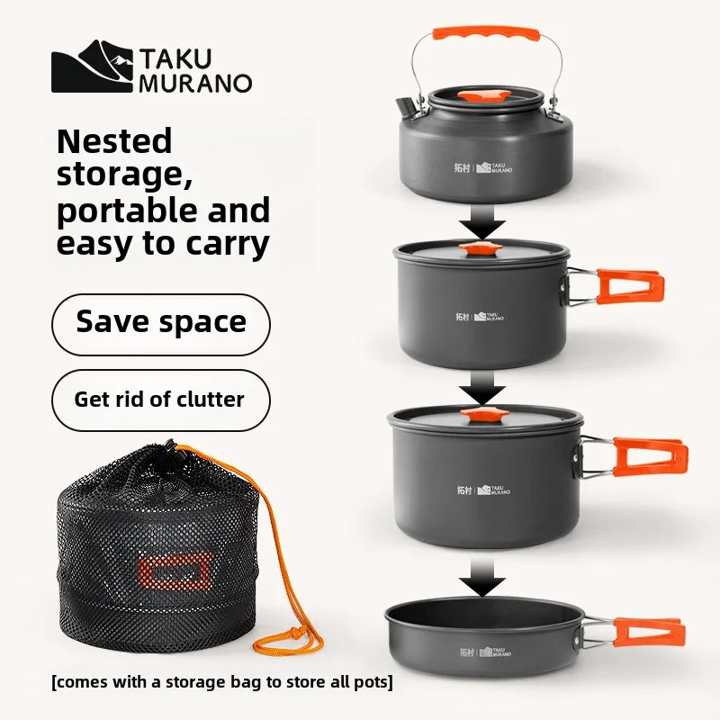 Quality Camping Cooking Set - Conjunto de utensílios de mesa ao