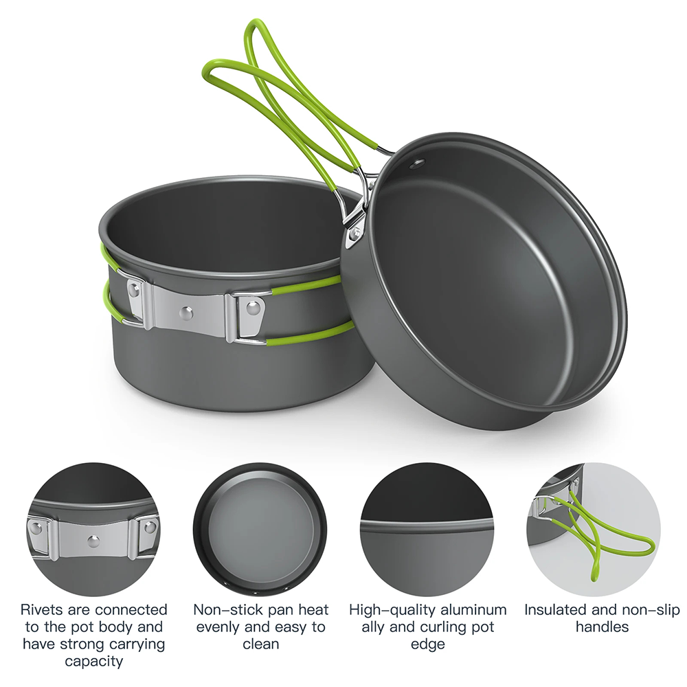 Camping Cooking And Dining Set - Conjunto de Utensílios de Cozinha para