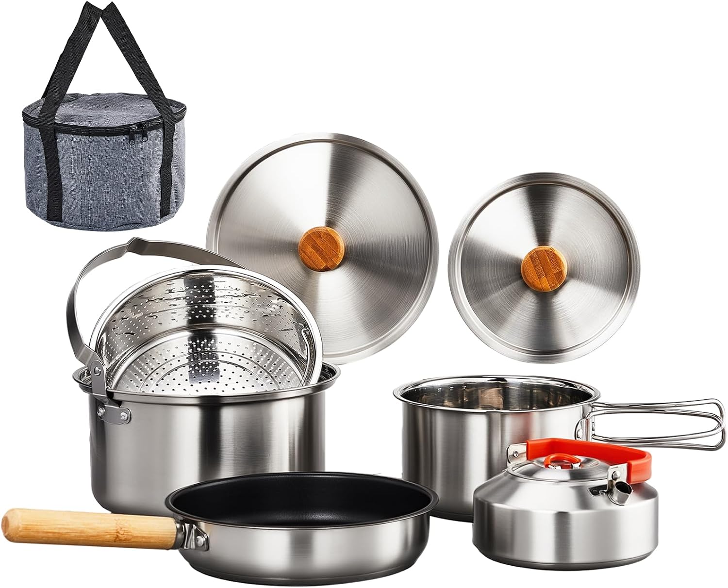 Camping Cooking Pot Set - Conjunto de Utensílios de Cozinha de