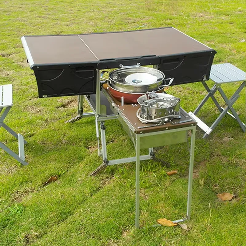 Camping Cooking And Dining Set - Trailer de Comida Portátil para Exterior,