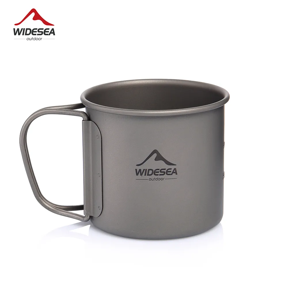 Camping Cooking And Dining Set - Coleção AliExpress Widesea-Titanium Camping Caneca, Copo,