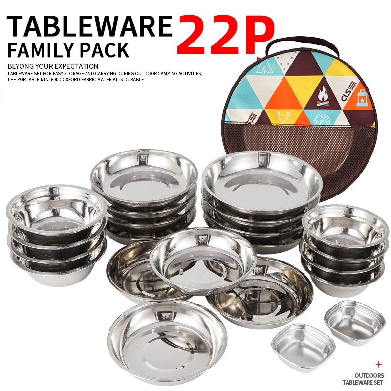 Camping Cooking And Dining Set - Novo Conjunto de Pratos Portáteis para