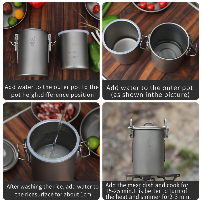 Panela de Arroz KEITH em Titân - Camping Cooking Hardware avaliação e preço