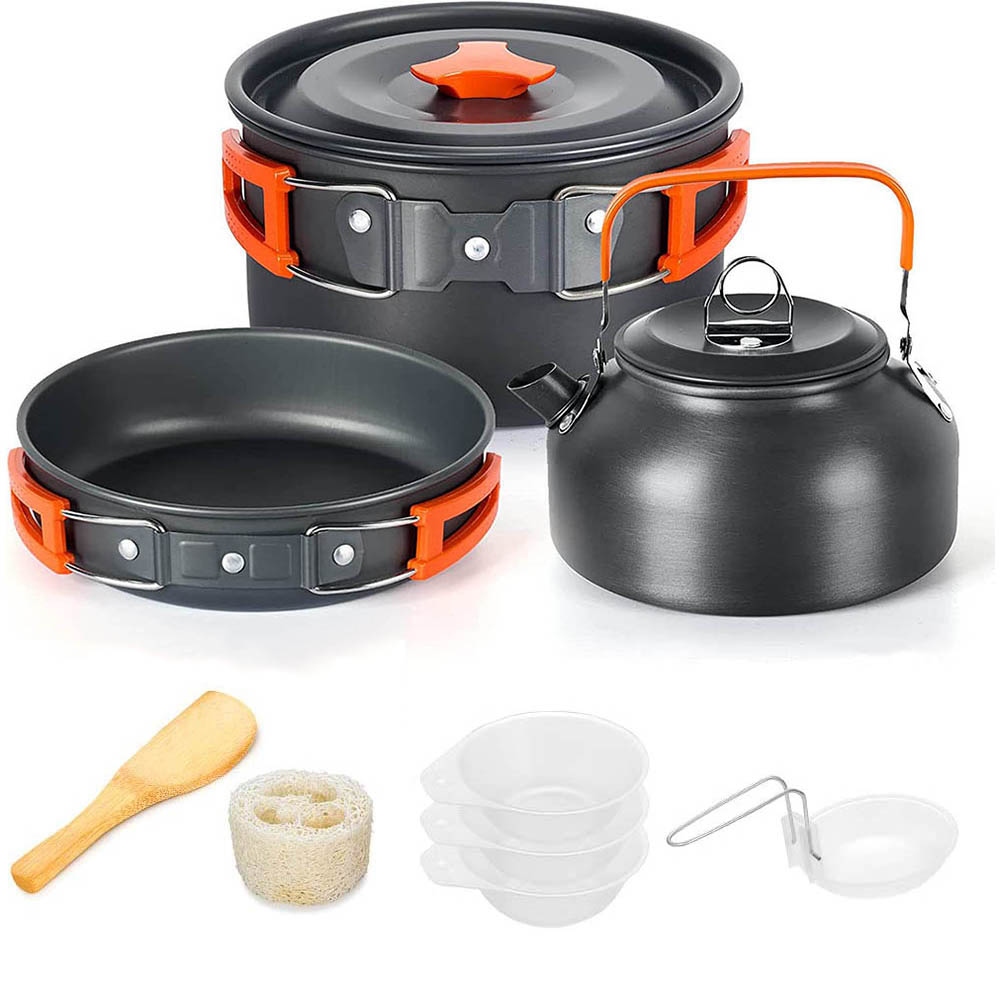 Conjunto de panelas de acampam - Camping Cooking Equipment Bag avaliação e preço