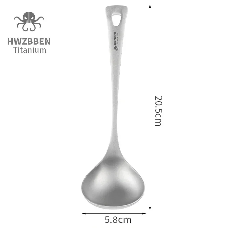 HWZBBEN-Colheres De Sopa De Ti - Camping Cooking Hardware avaliação e preço