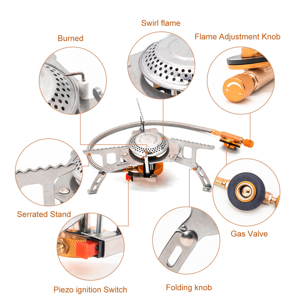 Fogão a gás portátil para acam - Camping Cooking Flame avaliação e preço