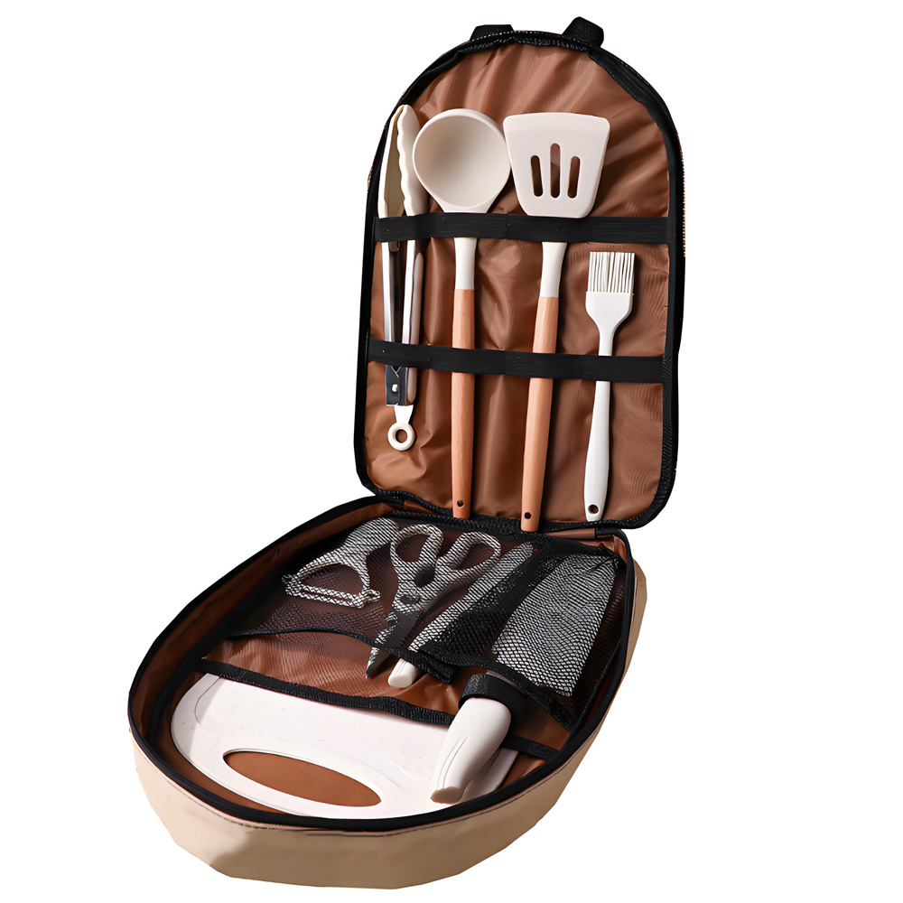 Conjunto de 10 Utensílios de C - Camping Cooking And Dining Set avaliação e preço