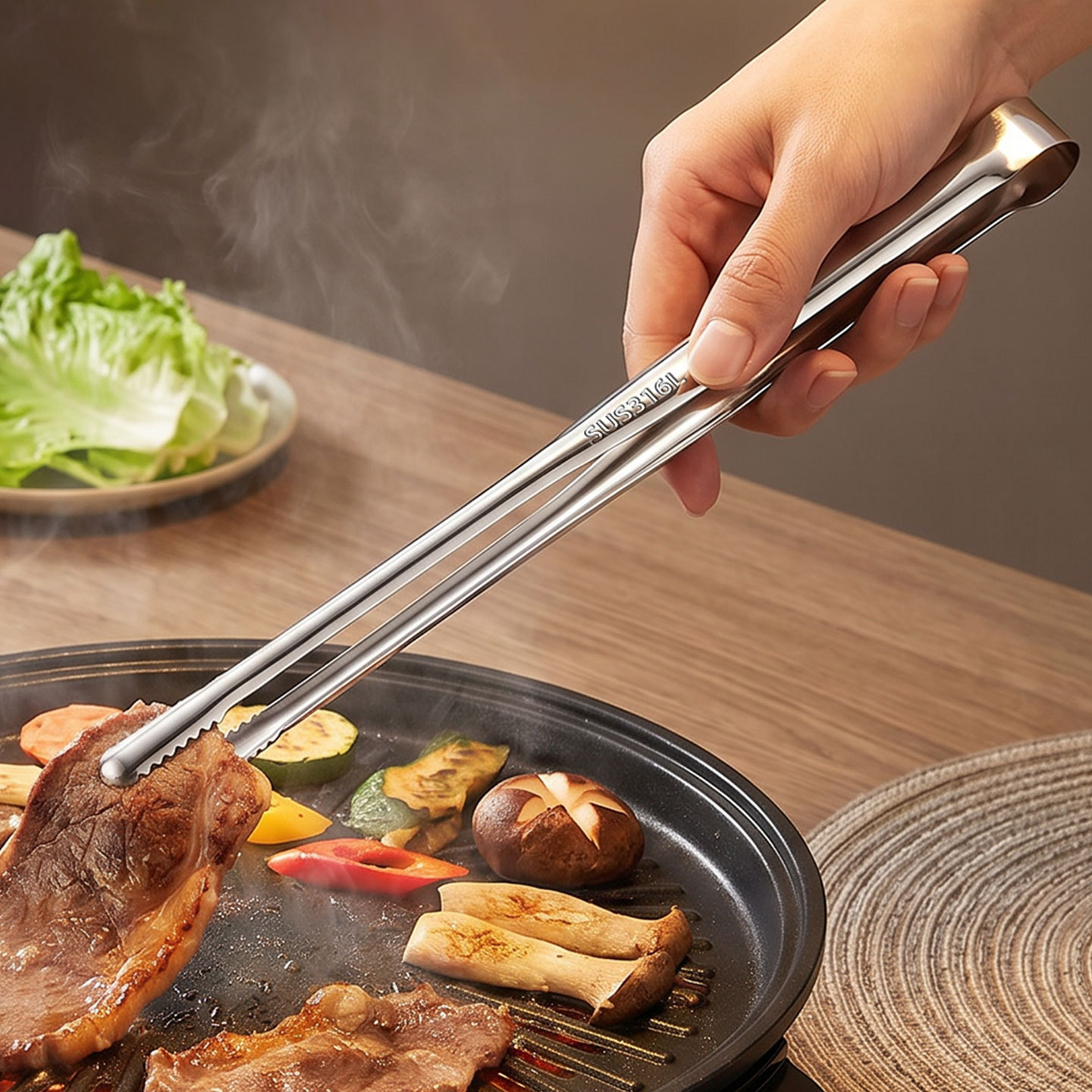 Pinças para Grelhar Carne, Ute - Camping Cooking Device avaliação e preço