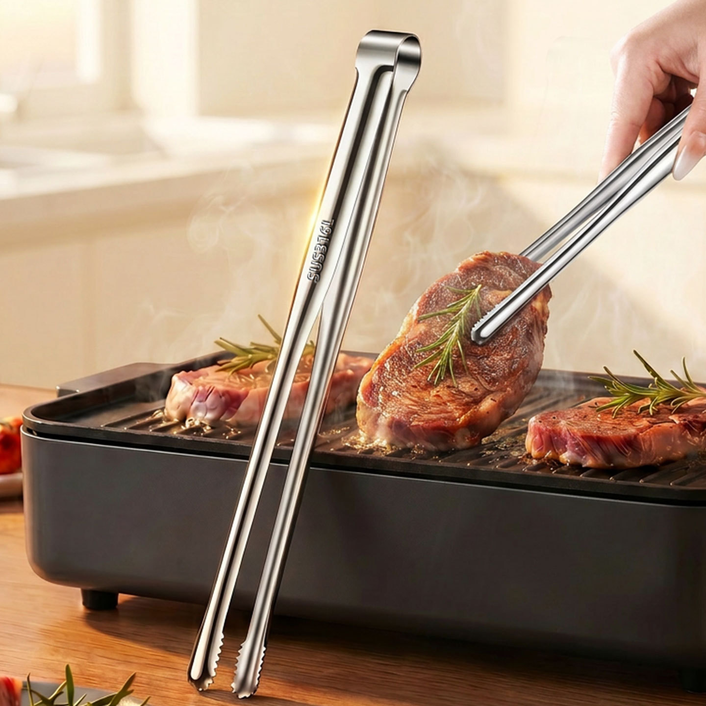 Pinças para Grelhar Carne, Ute - Camping Cooking Device avaliação e preço