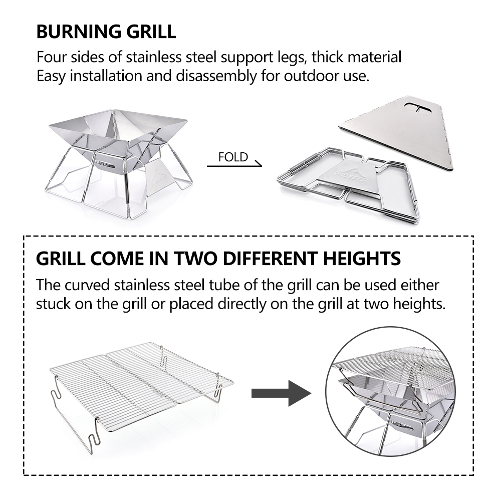 Widesea à prova de vento queim - Camping Cooking Device avaliação e preço