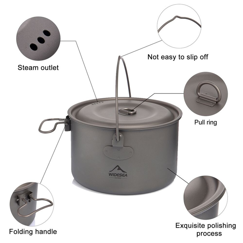 Widesea-Conjunto De Panelas De - Camping Cooking Hardware avaliação e preço