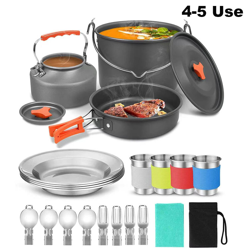Conjunto de panelas de acampam - Camping Cooking Equipment Bag avaliação e preço