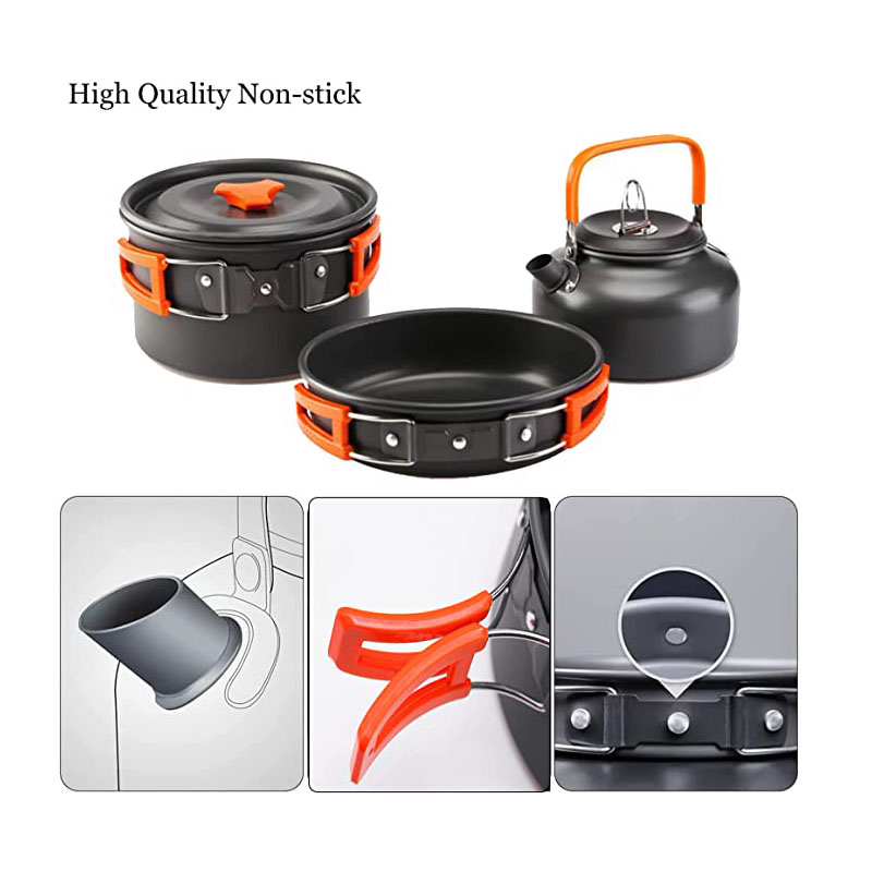 Conjunto de panelas de acampam - Camping Cooking Equipment Bag avaliação e preço