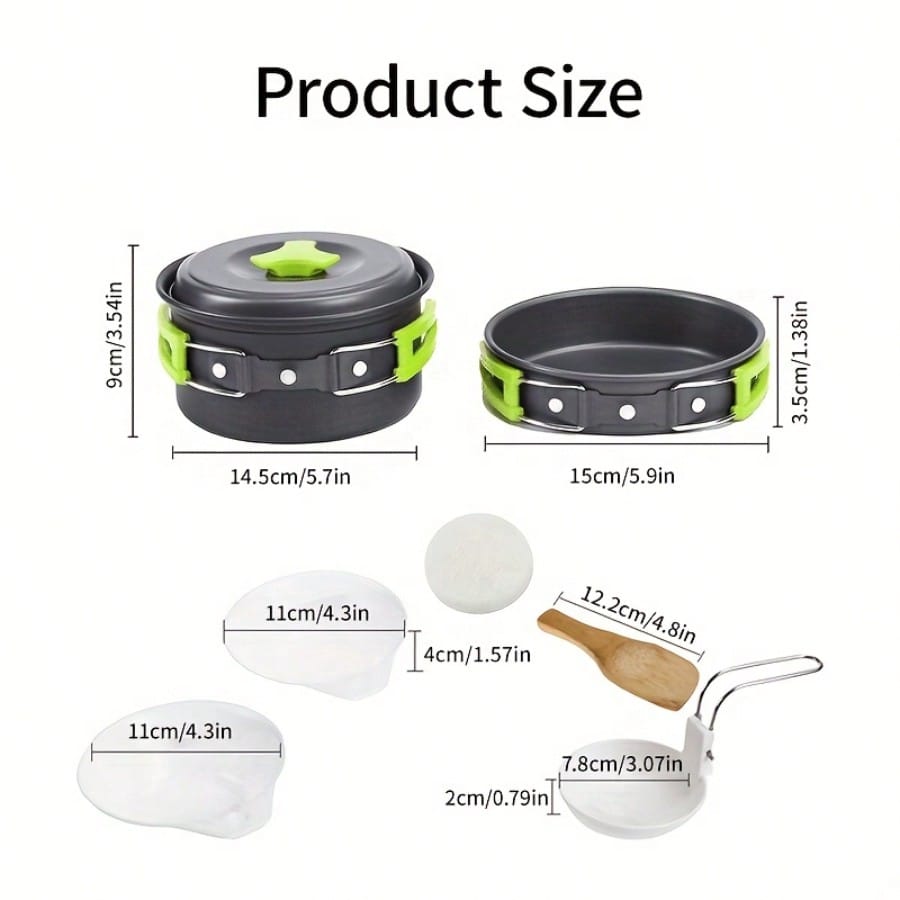 Conjunto de utensílios para co - Camping Cooking Pot Set avaliação e preço