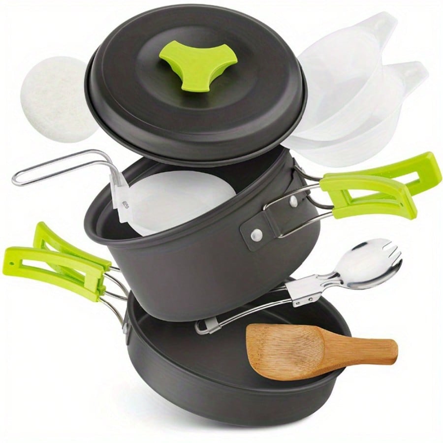 Conjunto de utensílios para co - Camping Cooking Pot Set avaliação e preço
