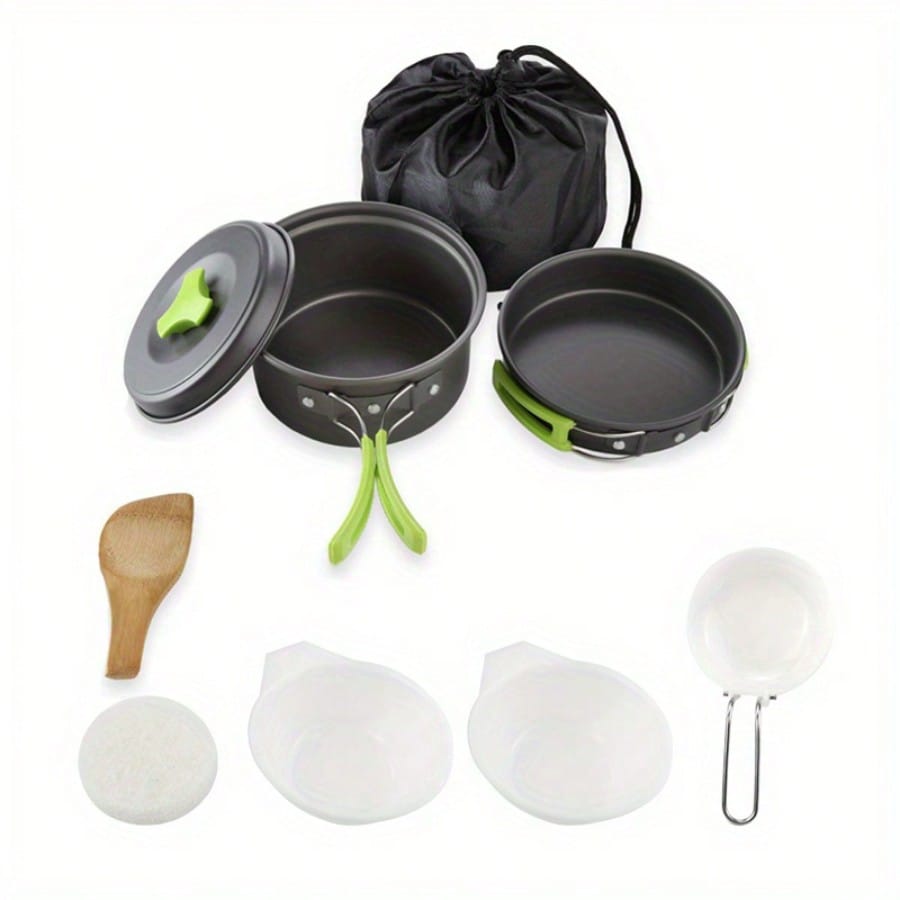 Conjunto de utensílios para co - Camping Cooking Pot Set avaliação e preço