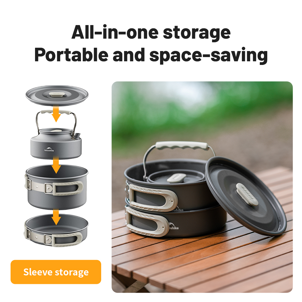 Naturehike kit de panelas de a - Camping Cooking And Dining Set avaliação e preço