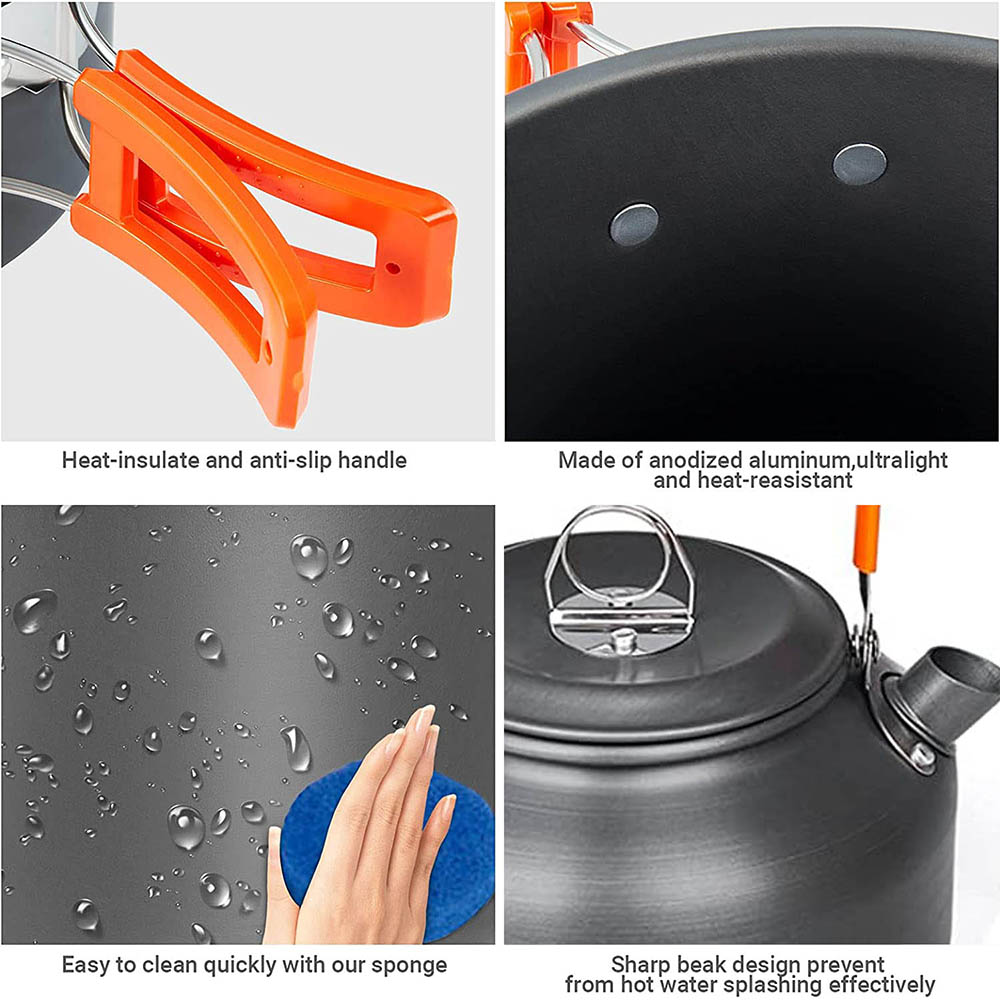 1 pçs/1 conjunto kit de panela - Camping Cooking Hardware avaliação e preço