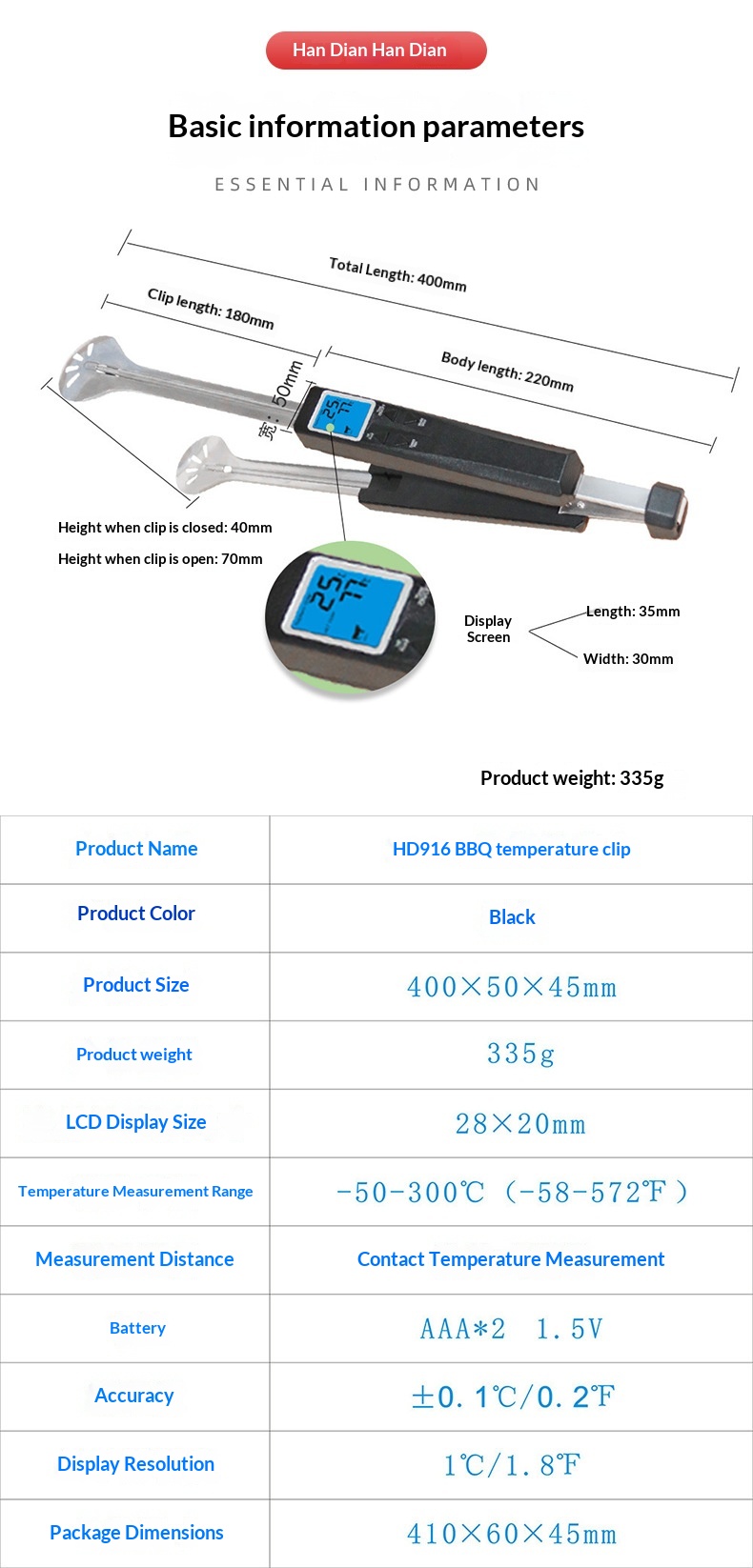 Termômetro de Carne para Churr - Meat Thermometer Camp avaliação e preço