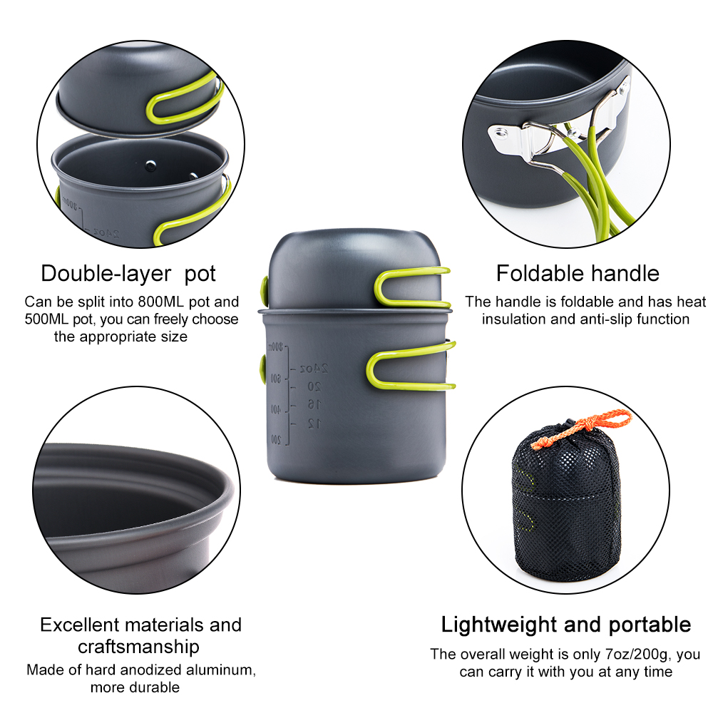 Widesea ultraleve acampamento  - Camping Cooking Pot Set avaliação e preço