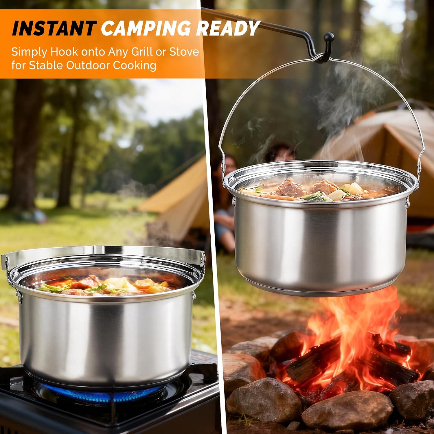 Conjunto de Utensílios de Cozi - Camping Cooking Pot Set avaliação e preço