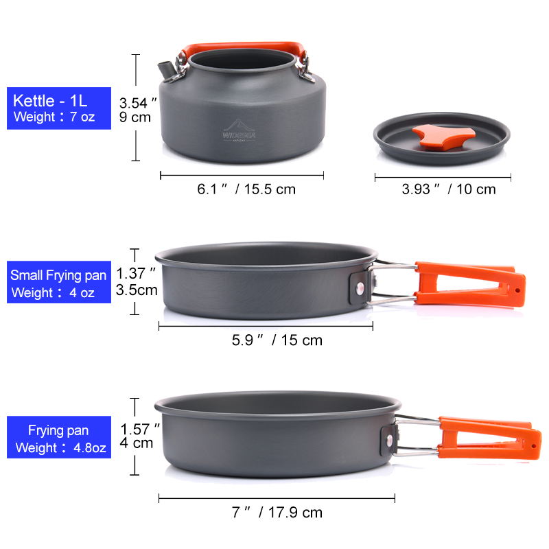 Widesea conjunto de panelas pa - Camping Cooking Multi Tool avaliação e preço