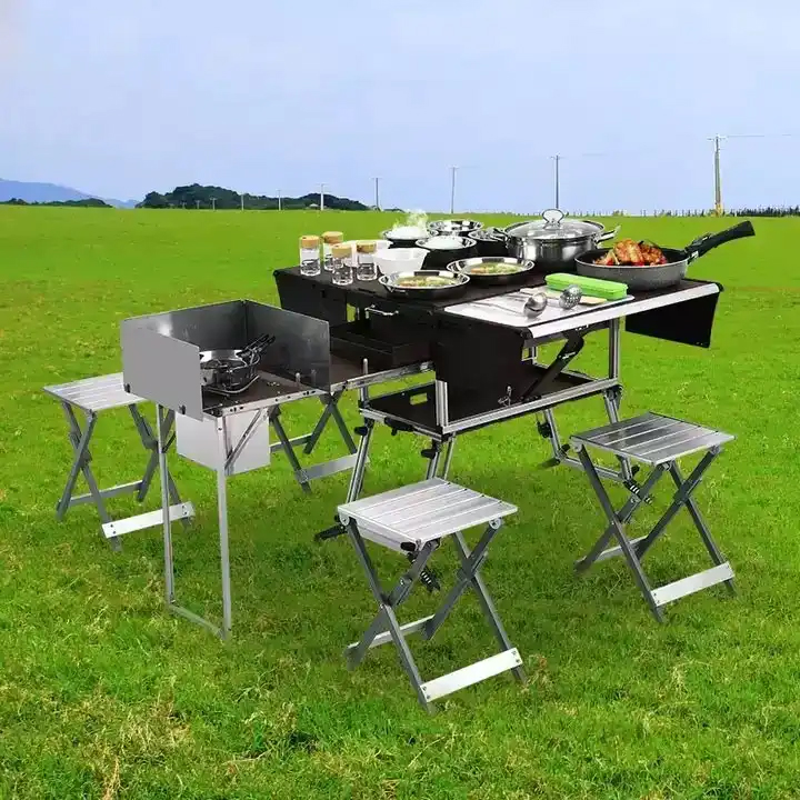 Portátil ao ar livre dobrável  - Camping Cooking And Dining Set avaliação e preço
