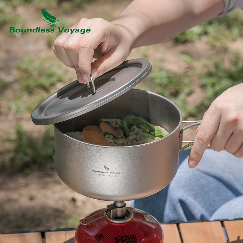 Pote de acampamento de titânio - Camping Cooking Hardware avaliação e preço