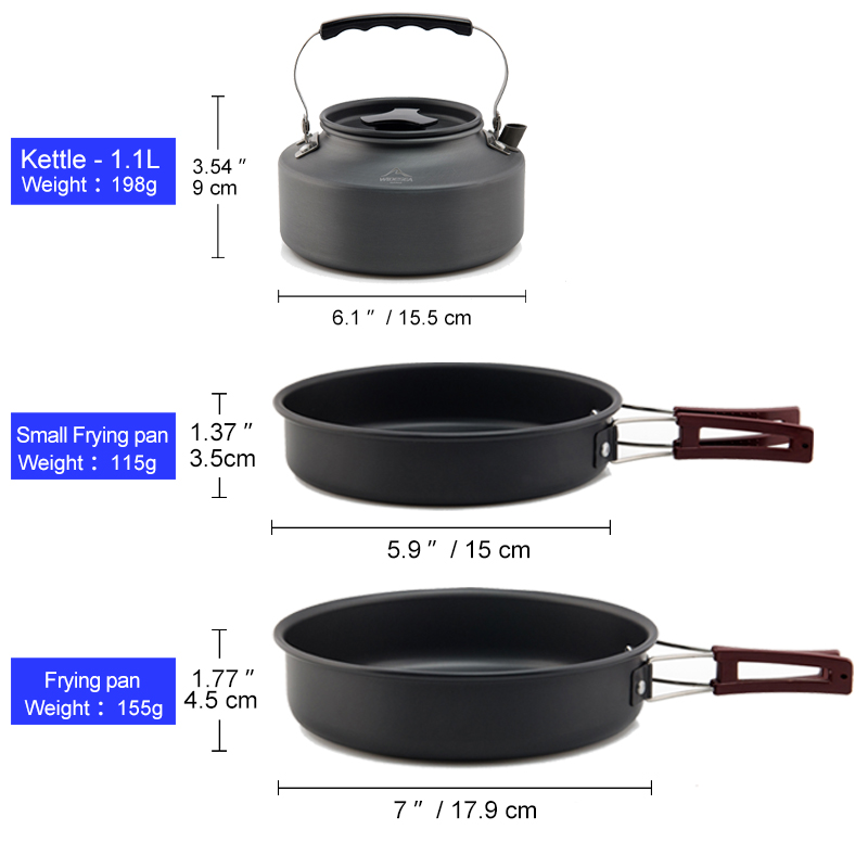 Widesea conjunto de panelas de - Camping Cooking And Dining Set avaliação e preço