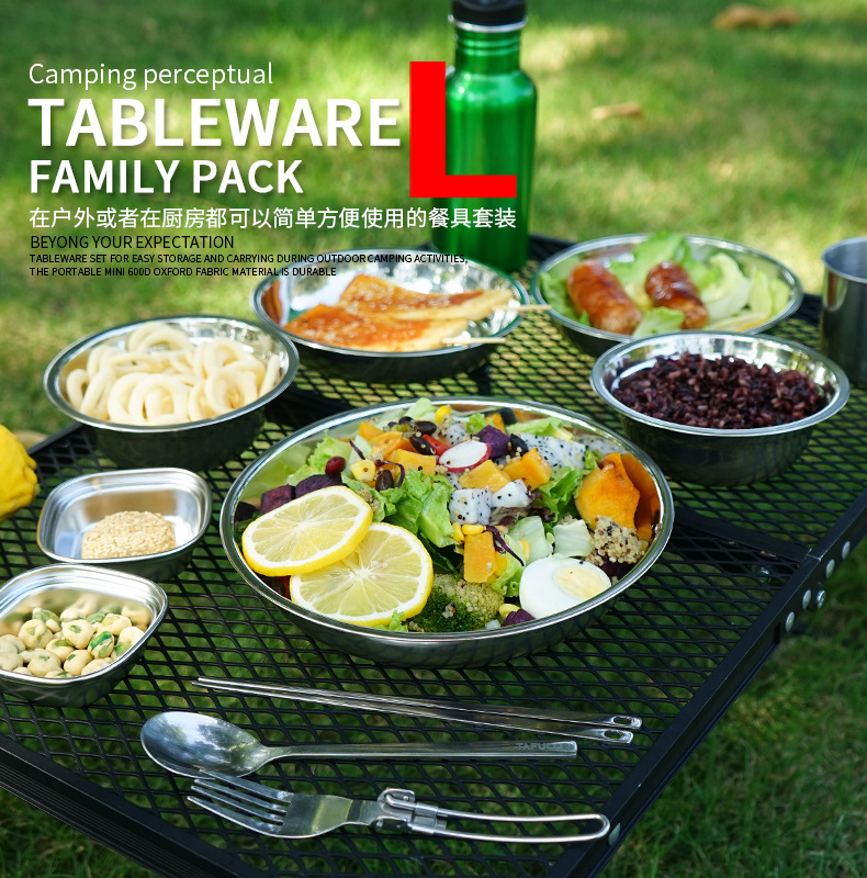 Novo Conjunto de Pratos Portát - Camping Cooking And Dining Set avaliação e preço